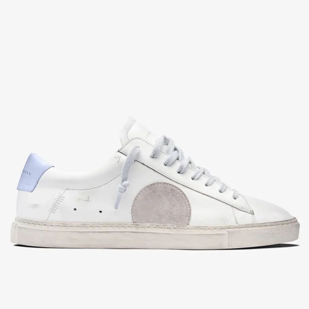 Oliver Cabell Low 1 Bali Sneakers – White/Blue, Size 8 / EU 38